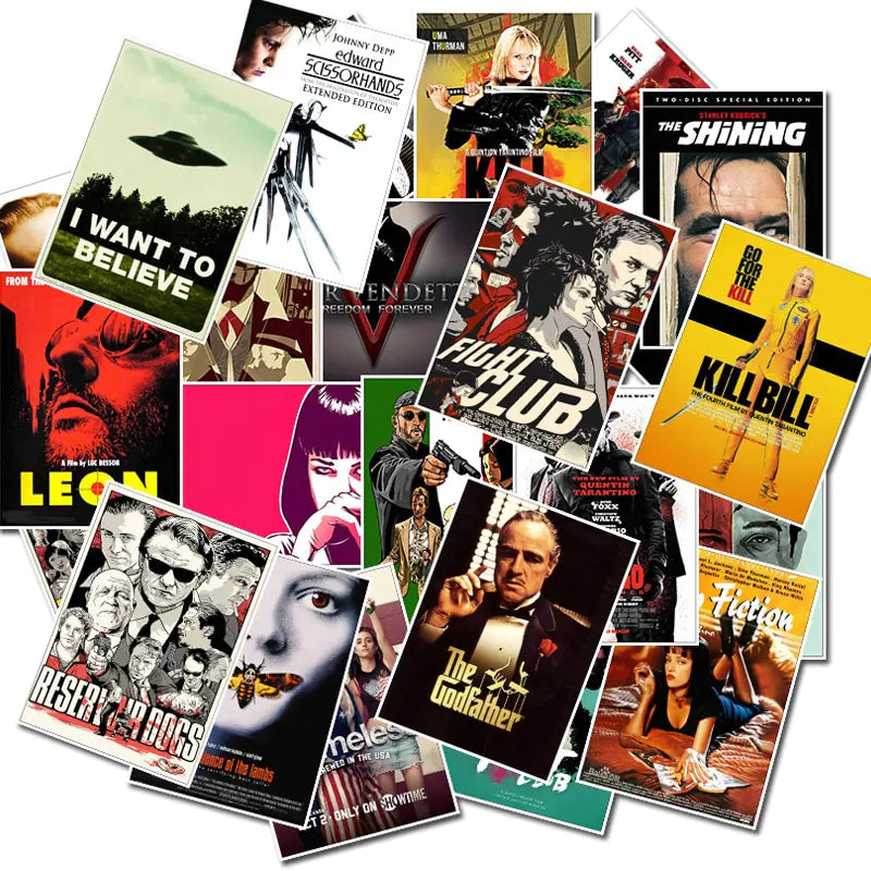 50 Classic Movie Stickers for vynil vibes